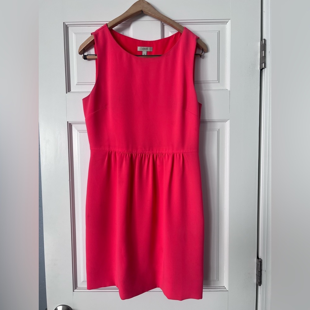 Bright peach J Crew sheath dress